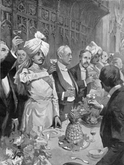 The Empire Coronation Banquet at the Guildhall, illustration from 